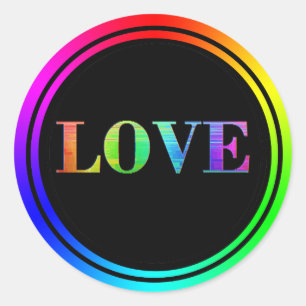 Adesivo Redondo Ame os Círculos Redondos LGBT