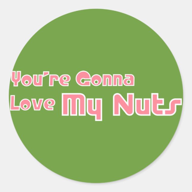 Adesivo Redondo Ame Os Meus Loucos (Frente)