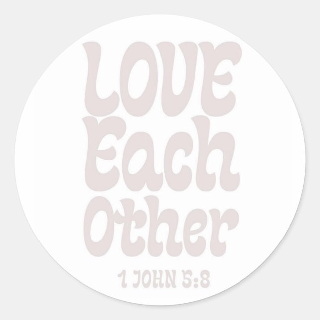 Adesivo Redondo Ame-Se, Convite de casamento, Fé (Frente)