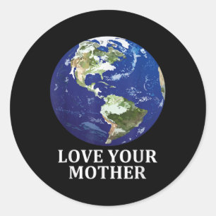 Adesivo Redondo Ame sua Mãe Terra - Dia da Terra 50º Anniversar