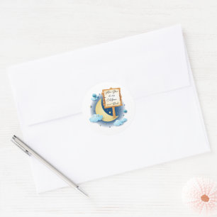 Adesivo Redondo Ame-te à Lua e Volta