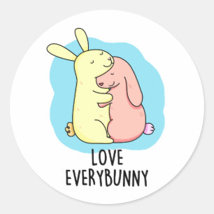 Adesivo Redondo Ame Todos Os Coelhinhos Cujos Coelhos Coelhinhos S
