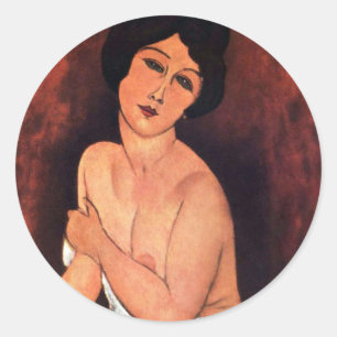 Adesivo Redondo Amedeo Modigliani Large Sedated Woman