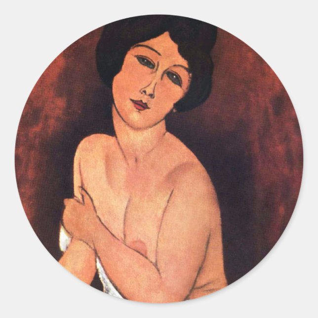 Adesivo Redondo Amedeo Modigliani Large Sedated Woman (Frente)
