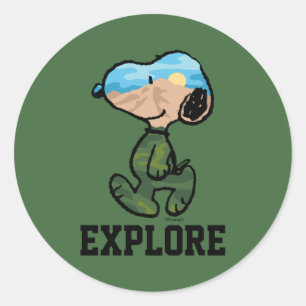 Adesivo Redondo Amendoins   Esnoopia Excelente ao ar livre