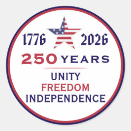 Adesivo Redondo América 250 Patriótica Unidade Liberdade Independê