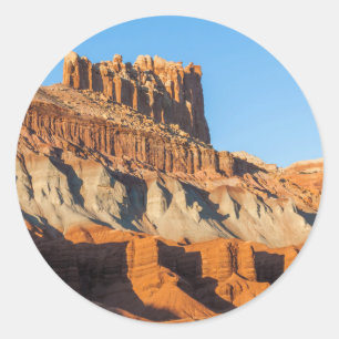 Adesivo Redondo América do Norte, EUA, Utah, Torrey, Recife de Cap