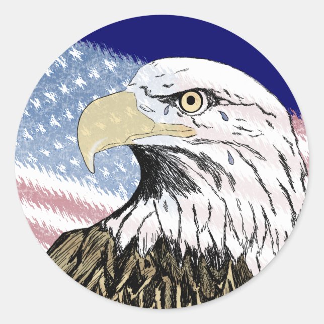 Adesivo Redondo América Esqueceu-se do 9-11 (Frente)