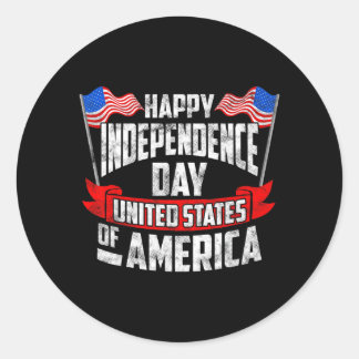 Adesivo Redondo América Feliz Dia da Independência