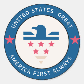 Adesivo Redondo America First logo sticker