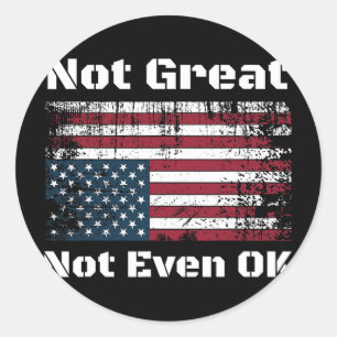 Adesivo Redondo América não Excelente nem sequer ok americanos res