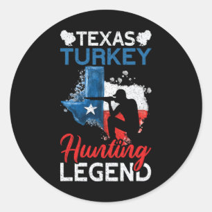 Adesivo Redondo América Texas Turquia caçando lenda Engraçado Turq