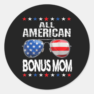 Adesivo Redondo American Bonus Mãe 4 De Julho Sungles Família