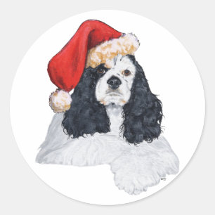 Adesivo Redondo American Cocker Spaniel Natal