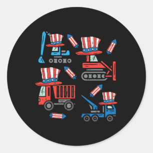 Adesivo Redondo American Construction 4 De Julho Quarto Toddler B