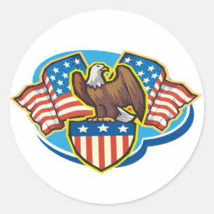 Adesivo Redondo American Eagle Sticker