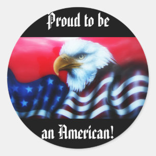 Adesivo Redondo American Eagle Sticker