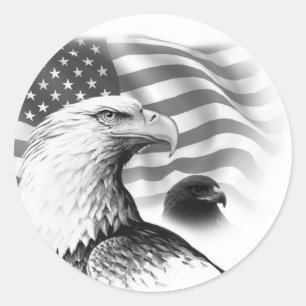 Adesivo Redondo American Eagle Sticker