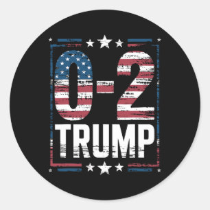 Adesivo Redondo American Flag 0-2 Trump 2024
