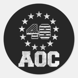 Adesivo Redondo American Flag Alexandria Para Presidente 2028, A.o