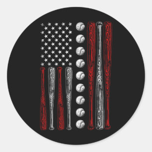 Adesivo Redondo American Flag Bysebyll Red White Blue 4 De Julho