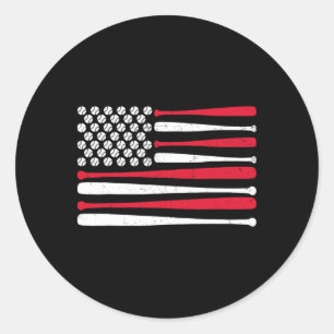 Adesivo Redondo American Flag Bysebyll Usa Vintage Bysebyll Sport