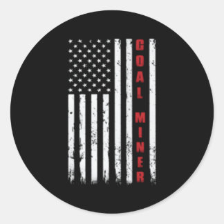 Adesivo Redondo American Flag Cole Miner