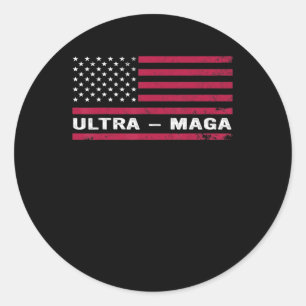 Adesivo Redondo American Flag Outdoor Black American Flag Ultra