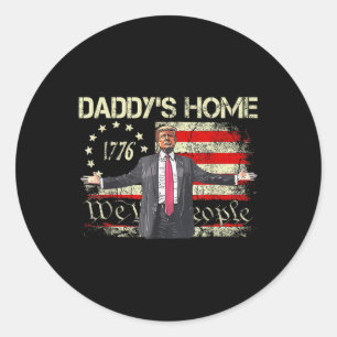 Adesivo Redondo American Flag Trump 2024 Daddys Casa Nós As Pessoa