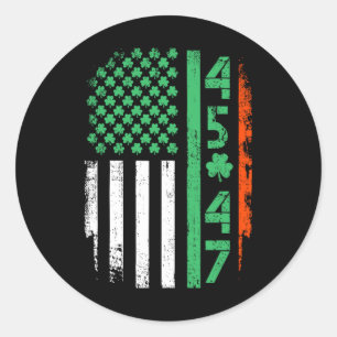 Adesivo Redondo American Flag Trump 45 47 Dia de São Patrício Iris
