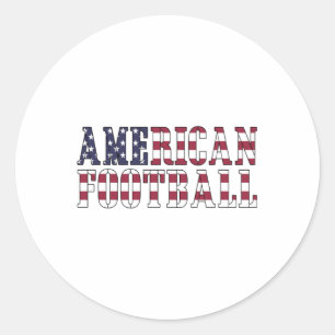 Adesivo Redondo American Football Team Sports USA Game Funny Gift