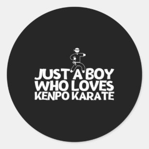 Adesivo Redondo American Kenpo, apenas um garoto que ama Kenpo Kar