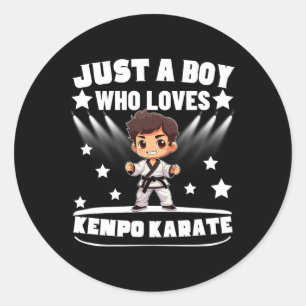 Adesivo Redondo American Kenpo, apenas um garoto que ama Kenpo Kar