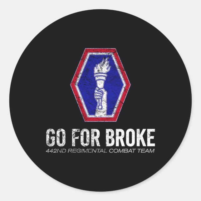 Adesivo Redondo American Marauder 442ª Equipe de Combate Regital (Frente)