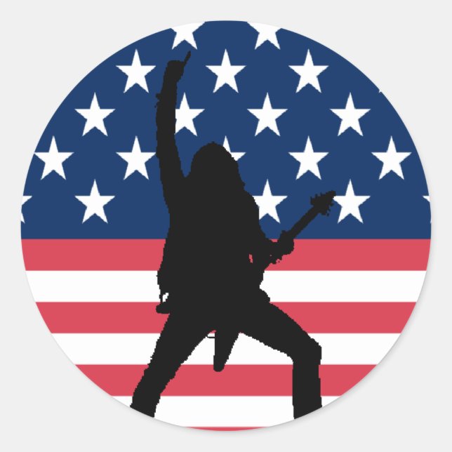 Adesivo Redondo American Metal Sticker (Frente)