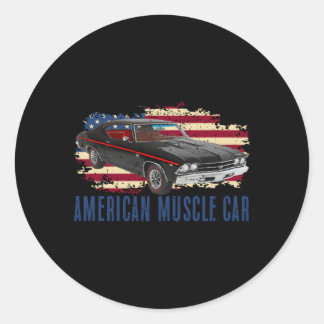 Adesivo Redondo American Musical Car Ns