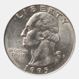 Adesivo Redondo American Quarter 1995