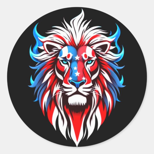 Adesivo Redondo American Roar (Frente)