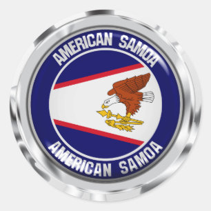 Adesivo Redondo American Samoa Round Emblem