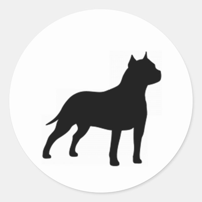 Adesivo Redondo american staffordshire terrier (Frente)