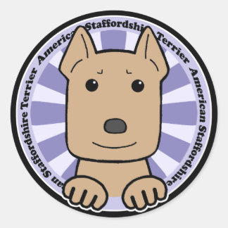 Adesivo Redondo American Staffordshire Terrier
