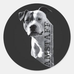 Adesivo Redondo American Staffordshire Terrier - Amstaff