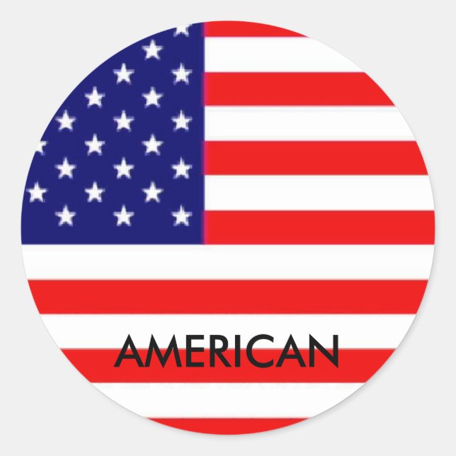Adesivo Redondo American Sticker (Frente)