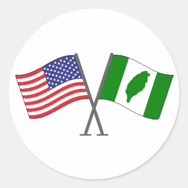 Adesivo Redondo American Sticker 2 de Taiwan (Frente)