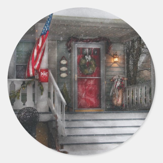 Adesivo Redondo Americana - Um tributo a Rockwell (Frente)