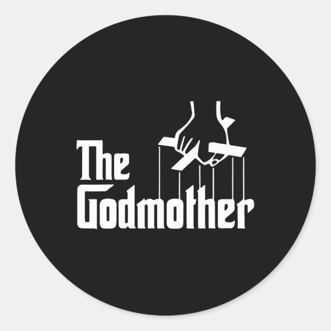 Adesivo Redondo Americano Clica Madrinha O Filme Afasta Mãe (Frente)