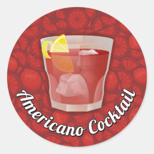 Adesivo Redondo Americano Cocktail Classker Round Sticker