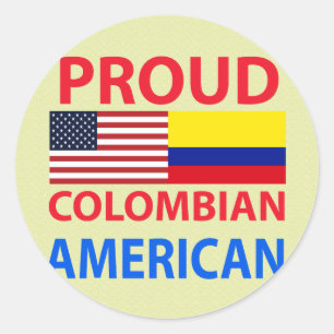 Adesivo Redondo Americano colombiano orgulhoso