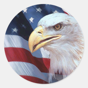 Adesivo Redondo Americano Eagle