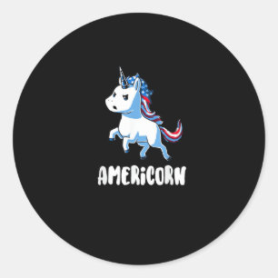 Adesivo Redondo Americano Orgulhoso de ser camisa americana camisa